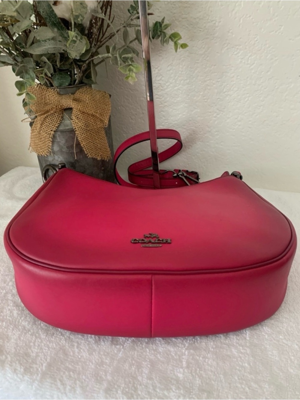 Coach Hot Pink Leather Shoulder Nomad Hobo - Picture 2 of 8